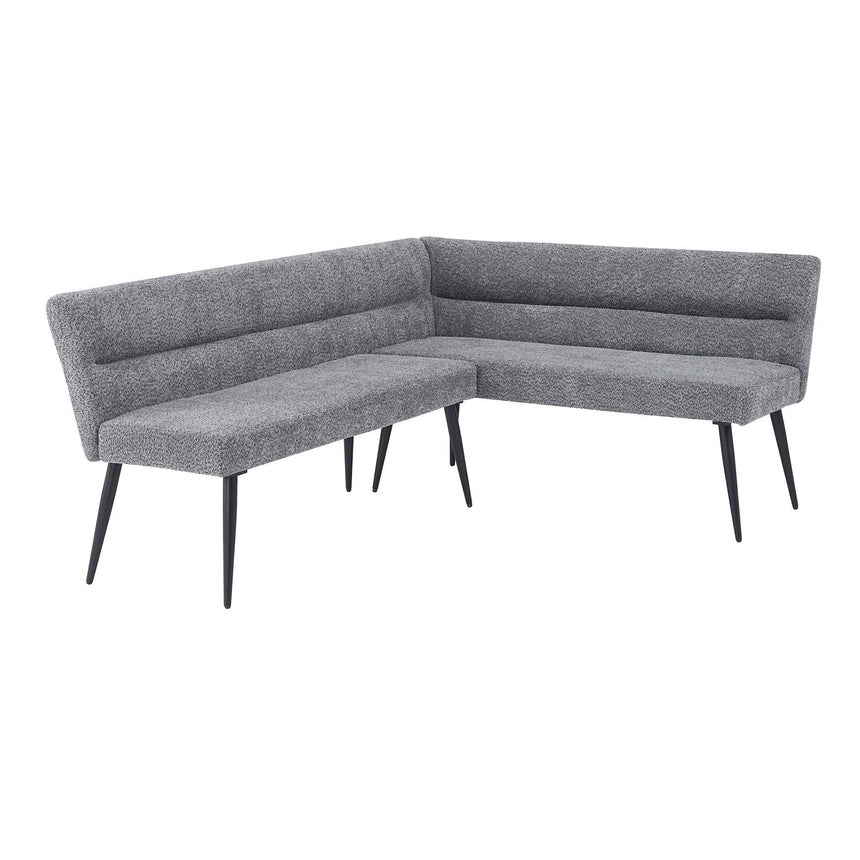 Mercer Grey Fabric Corner Dining Bench - LHF