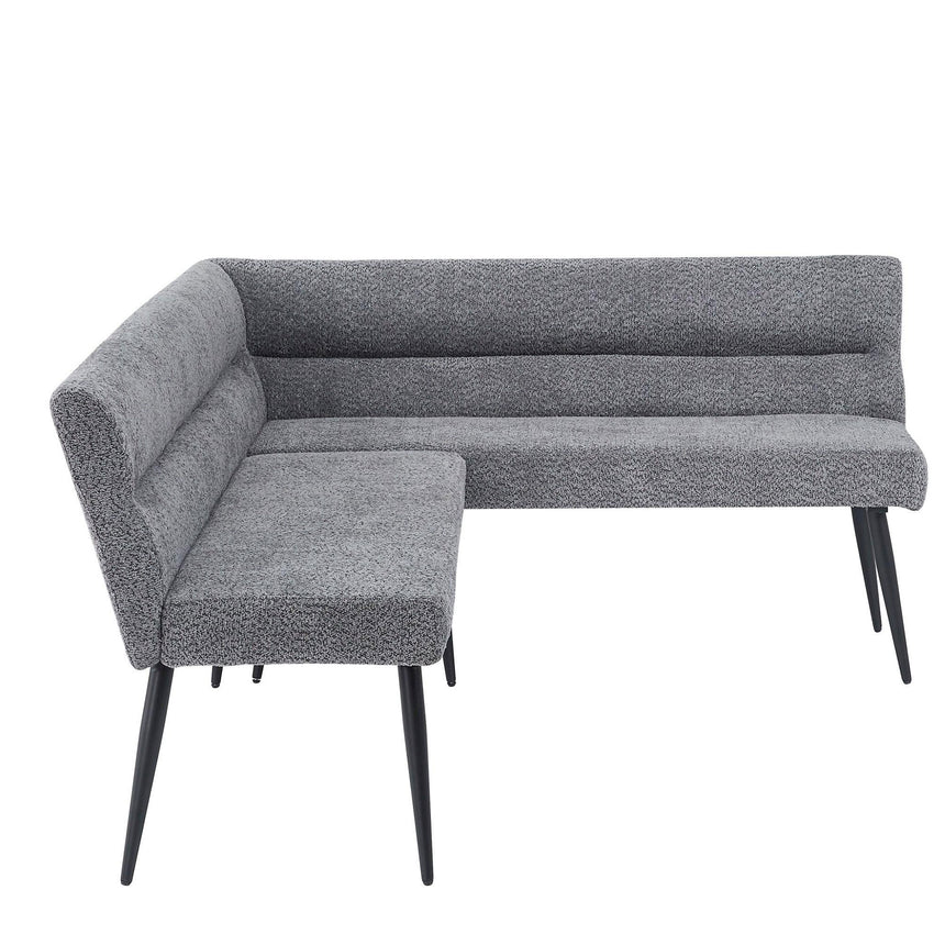 Mercer Grey Fabric Corner Dining Bench - LHF