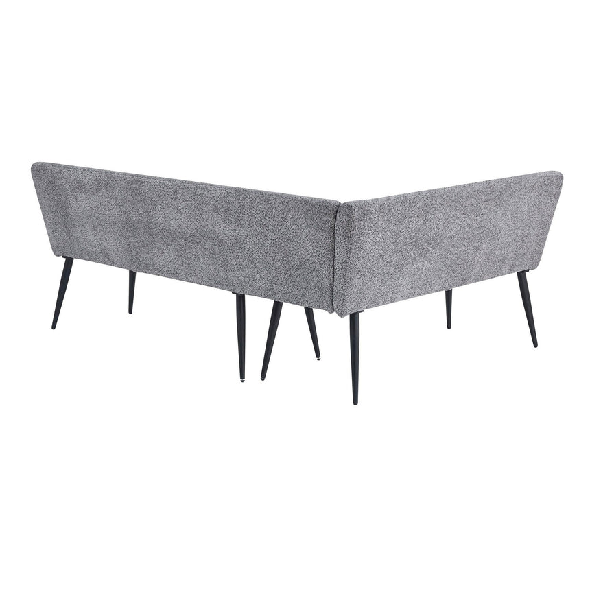 Mercer Grey Fabric Corner Dining Bench - RHF