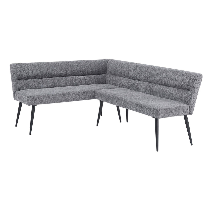 Mercer Grey Fabric Corner Dining Bench - RHF