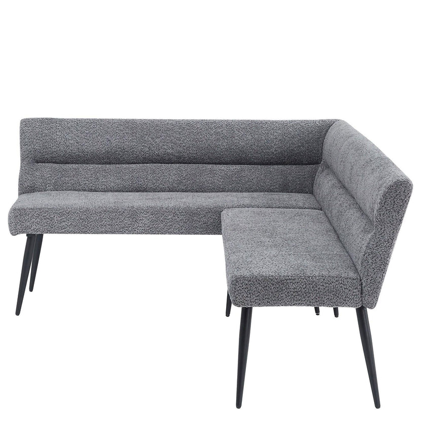 Mercer Grey Fabric Corner Dining Bench - RHF