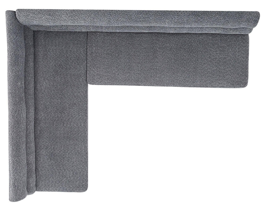 Monza Grey Fabric Corner Dining Bench - RHF-6