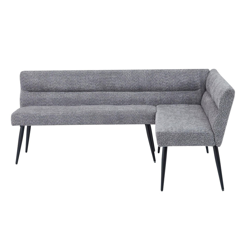 Mercer Grey Fabric Corner Dining Bench - RHF