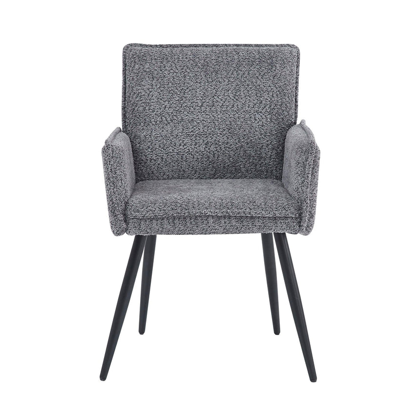 Mercer Grey Fabric Dining Armchair