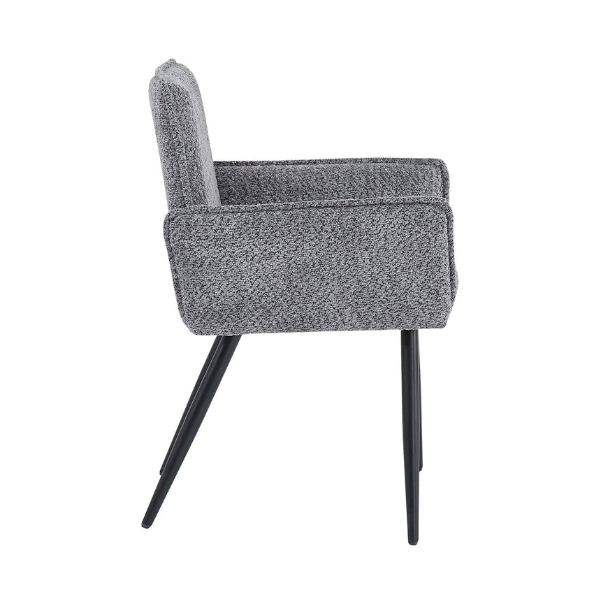 Mercer Grey Fabric Dining Armchair