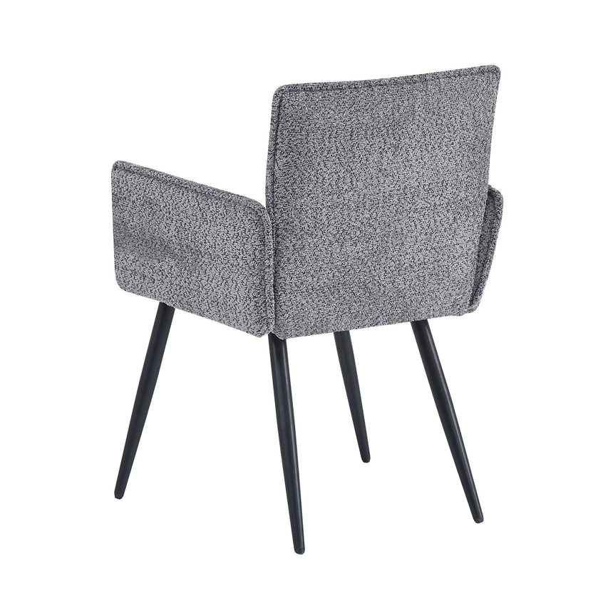 Mercer Grey Fabric Dining Armchair