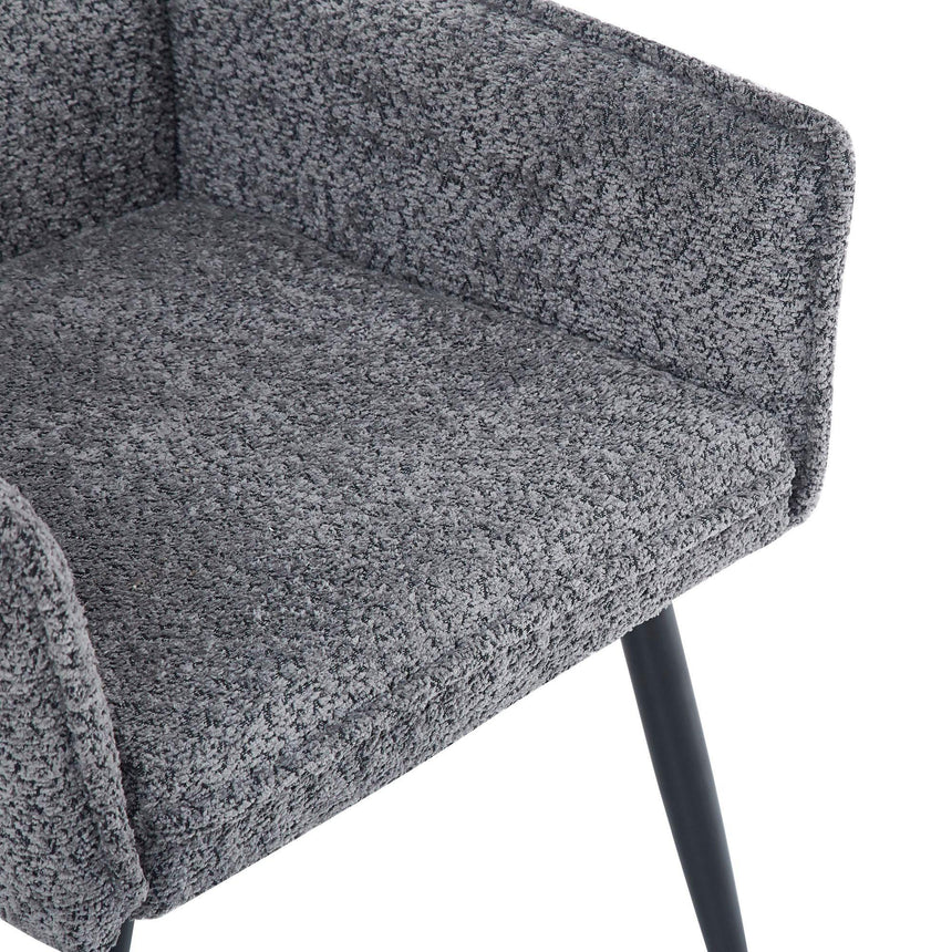 Mercer Grey Fabric Dining Armchair