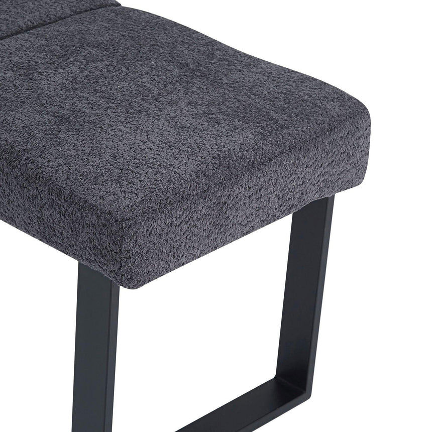 Ambler Dark Grey Fabric Dining Bench