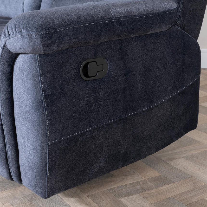 Dudley Silvano Blue Fabric Recliner Armchair-6