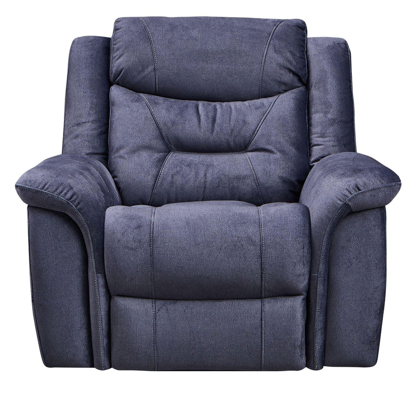 Dudley Silvano Blue Fabric Recliner Armchair-7