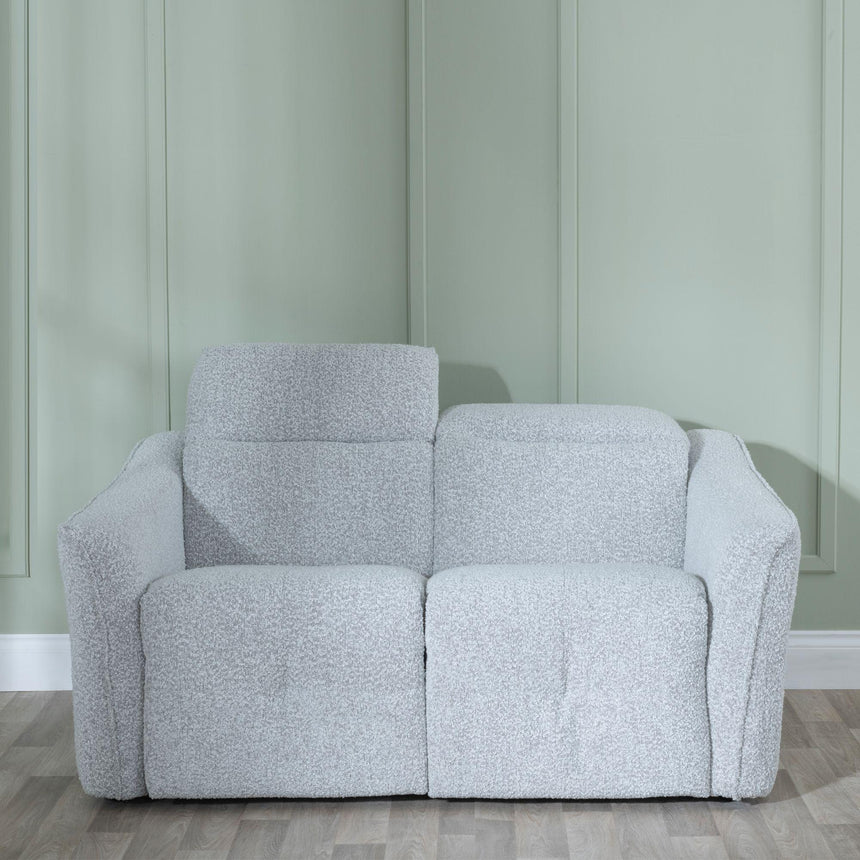 Inca Light Grey Teddy Fabric Electric Recliner Sofa Set-5