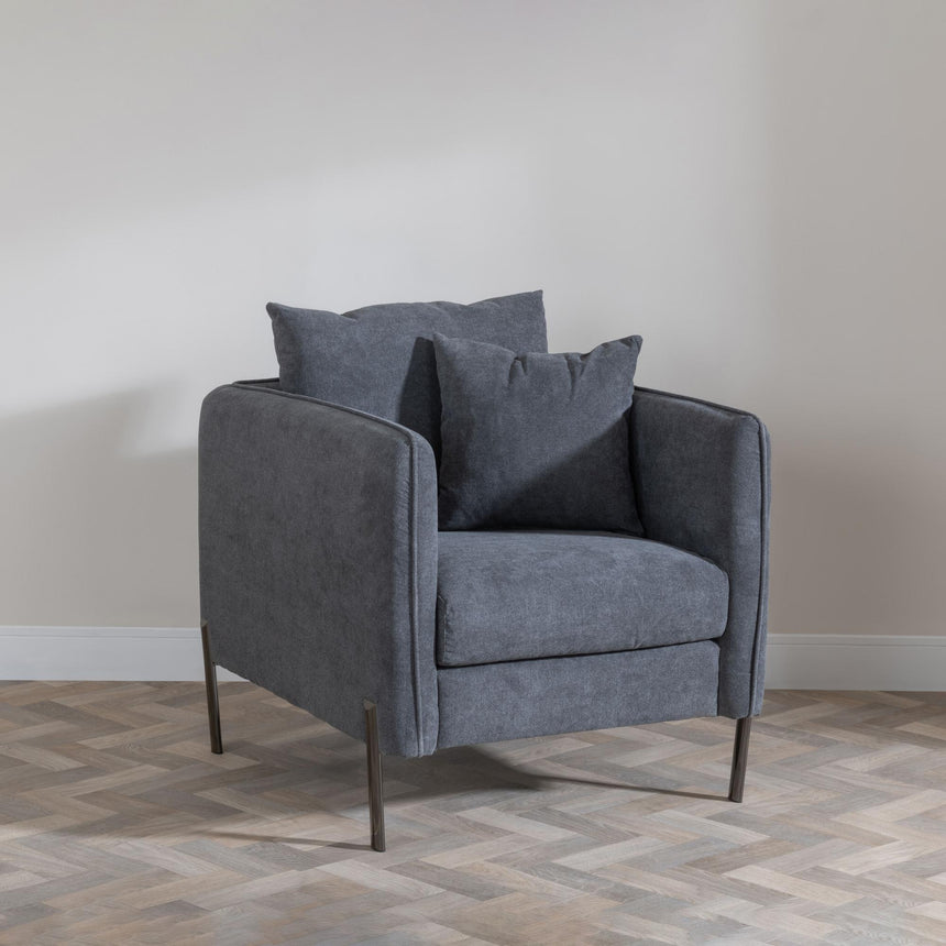 Belgrave Dark Grey Fabric Sofa Set-6