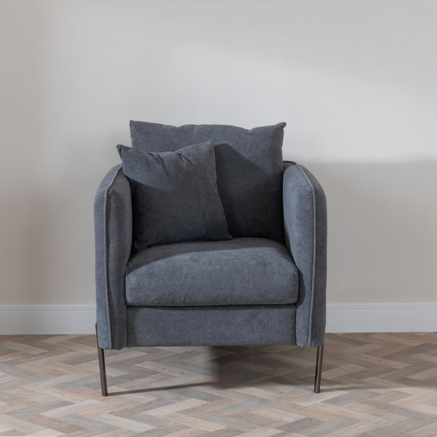 Belgrave Dark Grey Fabric Sofa Set-7