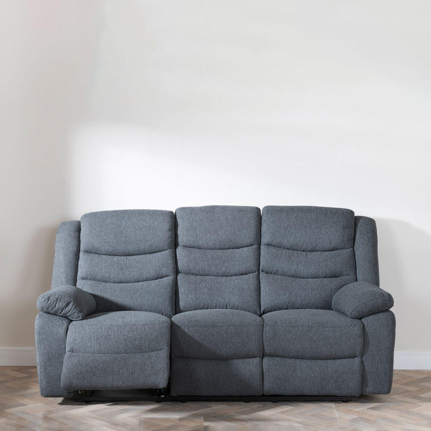 Sorrento Dark Grey Fabric Recliner Sofa Set-3