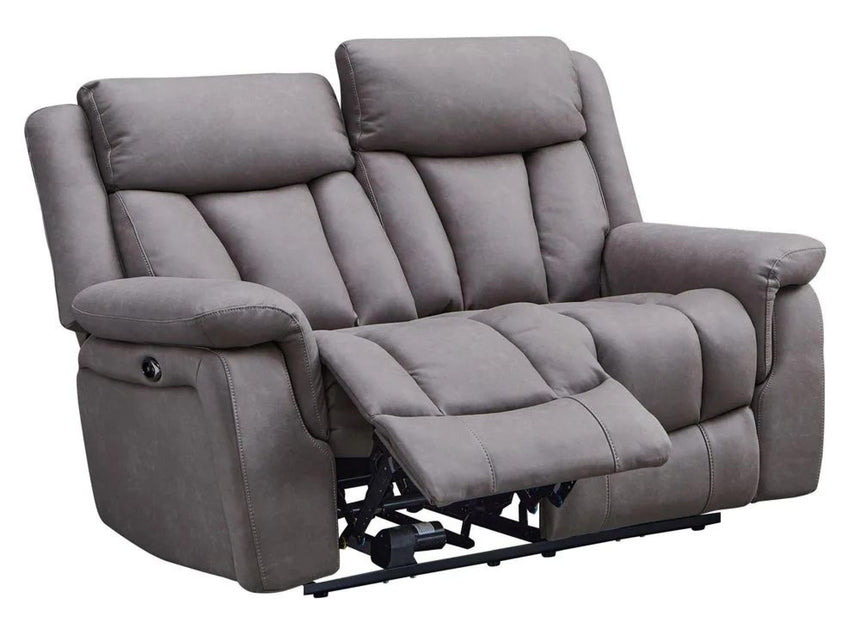 Dylan Grey Fabric 2 Seater Electric Recliner Sofa-9