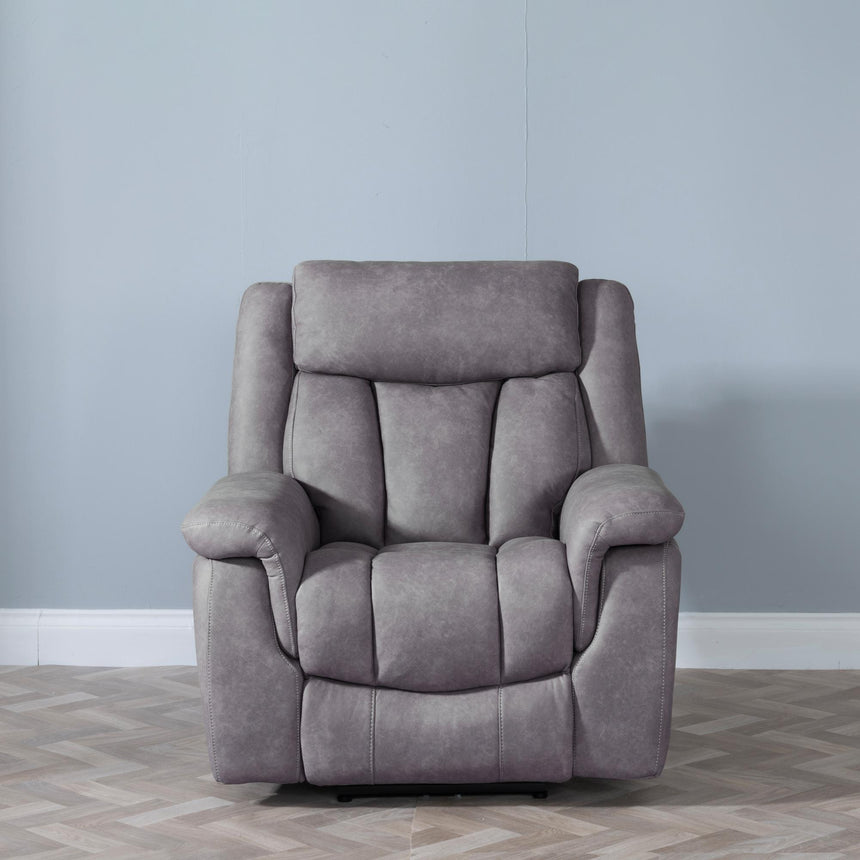 Dylan Grey Fabric Electric Recliner Armchair-4