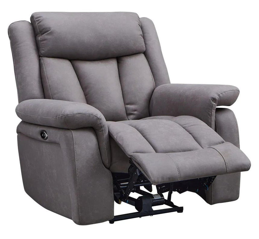 Dylan Grey Fabric Electric Recliner Armchair-8