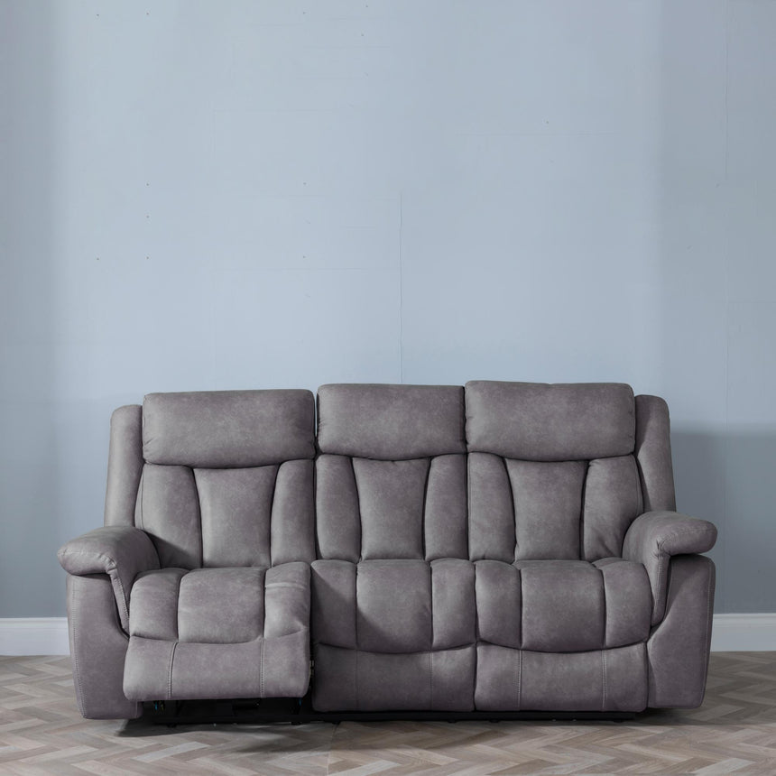 Dylan Grey Fabric Electric Recliner Sofa Set-3