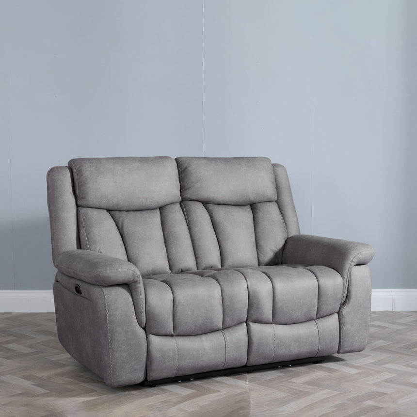 Dylan Grey Fabric Electric Recliner Sofa Set-4