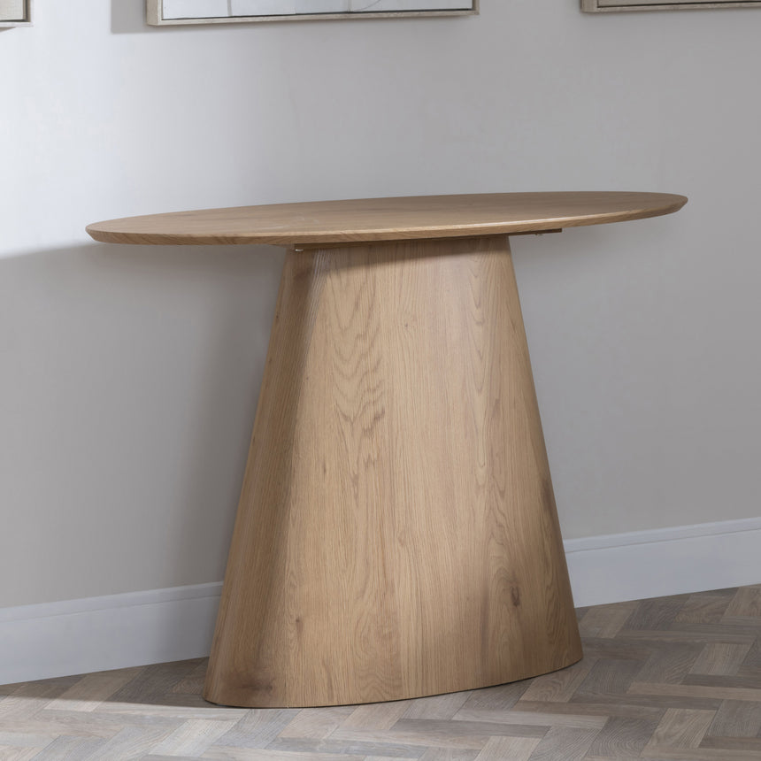 Verbania Oak Oval Console Table