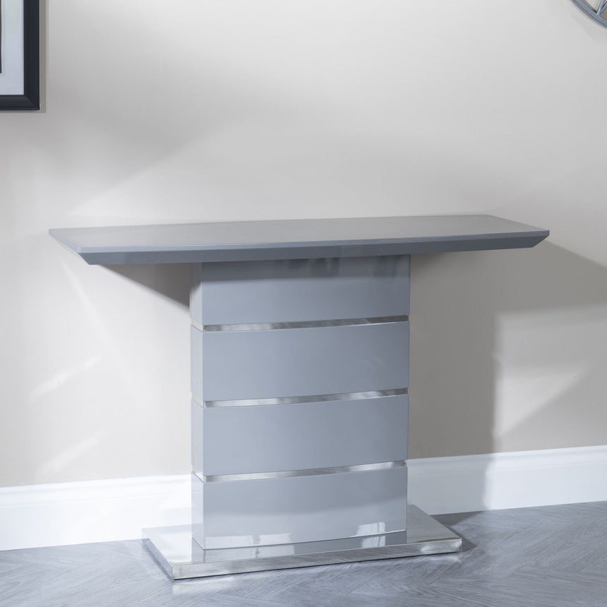 Corato Grey Gloss Console Table