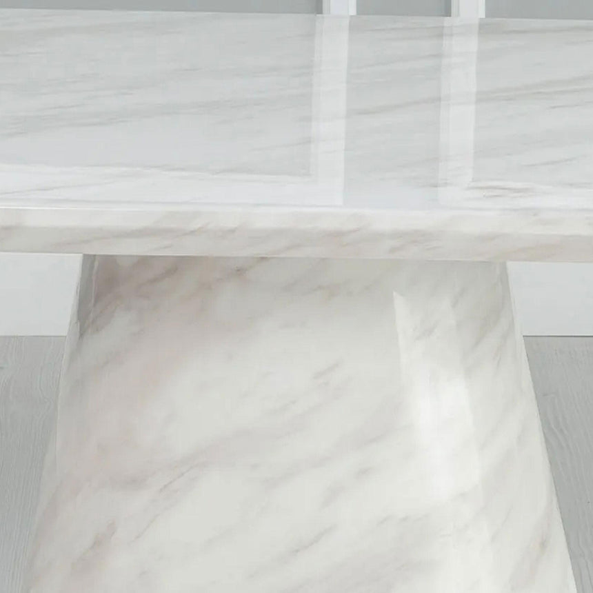 Cesena White Marble Oval Coffee Table