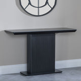 Rivoli Black Ceramic Fluted Console Table