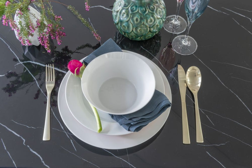 Naples 160cm Black Marble Dining Table-2