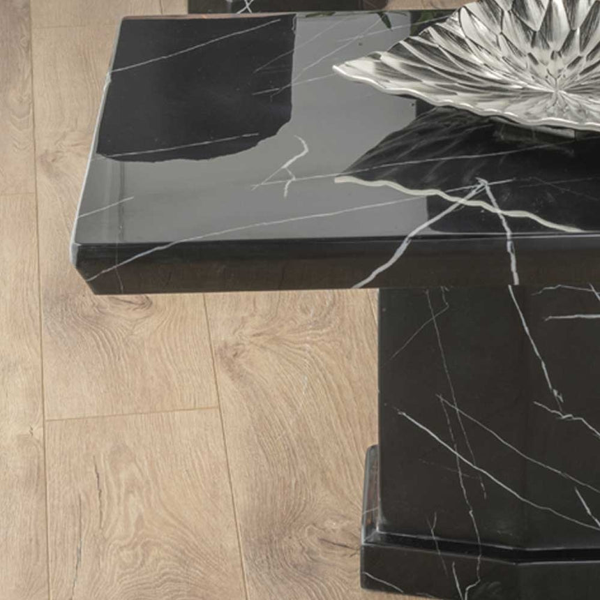 Naples Black Marble Coffee Table-3