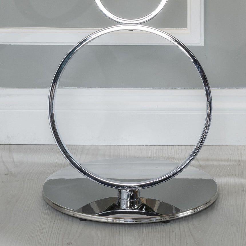 Udine Glass Top Round Side Table