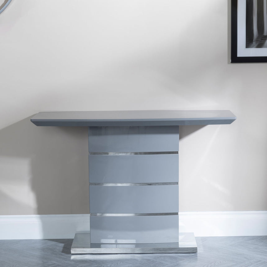 Corato Grey Gloss Console Table