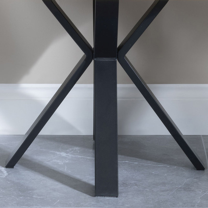 Bologna Industrial Oak Effect End Table with Black Spider Legs