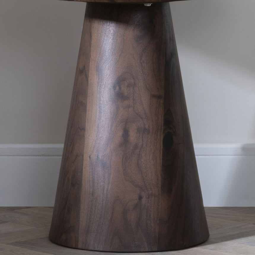 Andria Walnut Round End Table