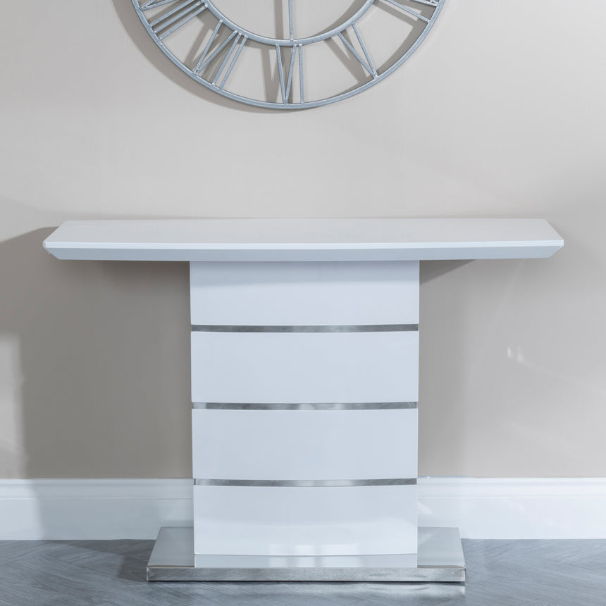 Gravina White Gloss Console Table