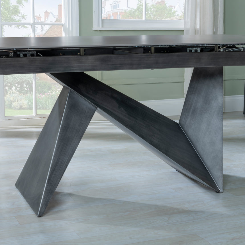 Narni Dark Grey Ceramic Extending Dining Table - 160cm-240cm