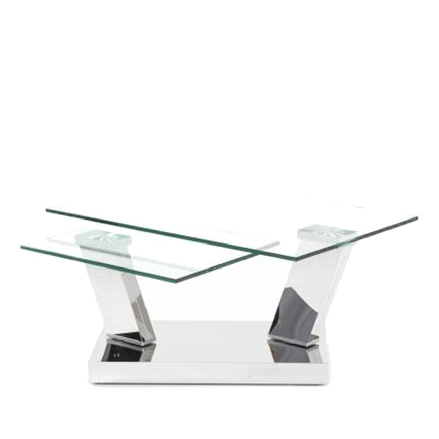 Portofino Swivel Glass Top Coffee Table