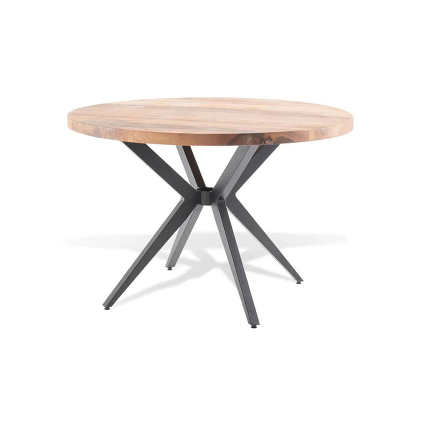 Jesi 4 Seater Industrial Acacia Wood Round Dining Table