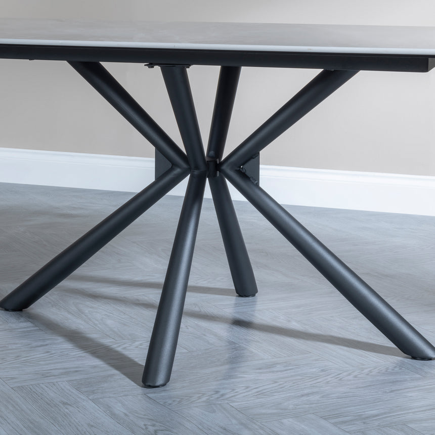 Suttons 160cm Grey Ceramic Dining Table