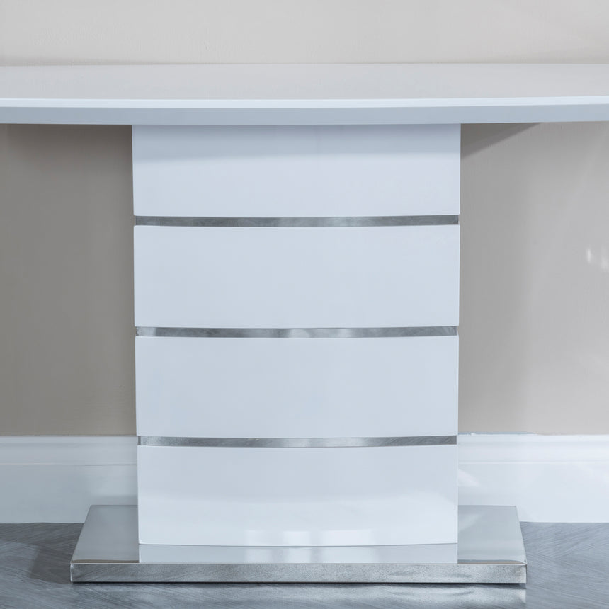 Gravina White Gloss Console Table