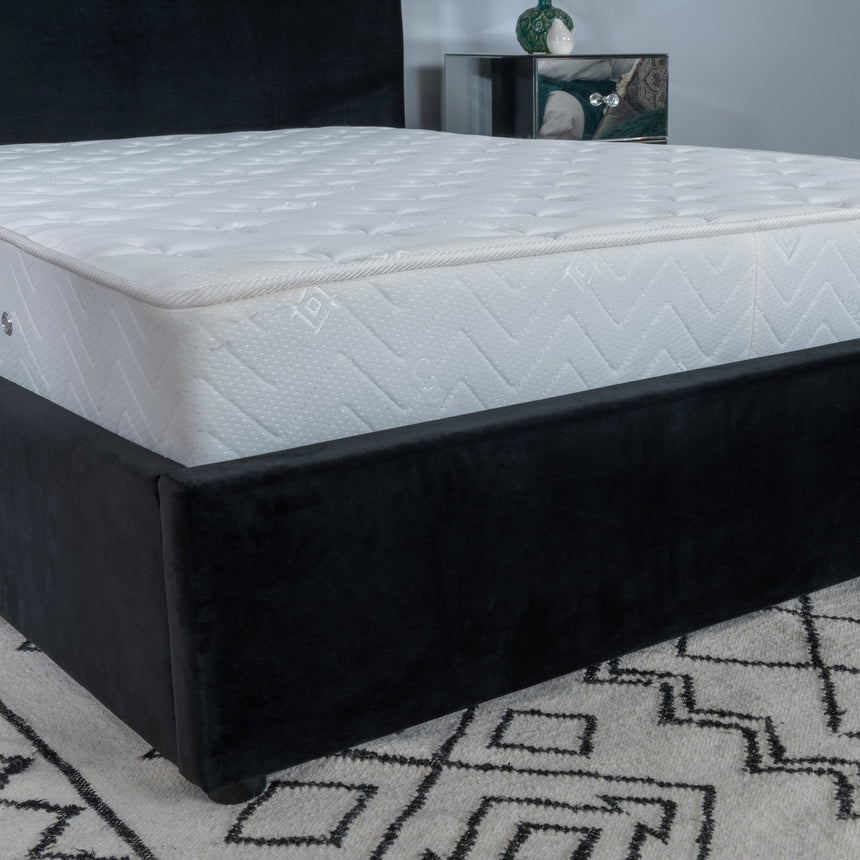 Erice Black Fabric Bed