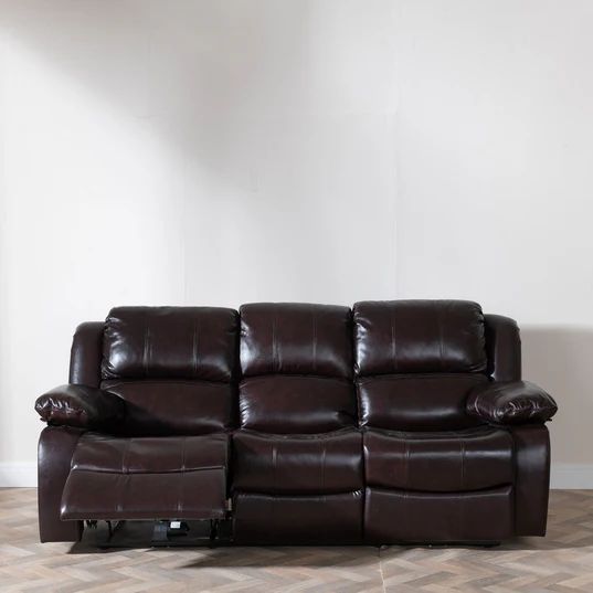 Mantua Leather 3 Seater Sofa