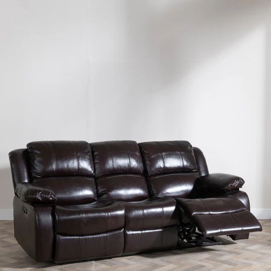 Mantua Leather 3 Seater Sofa