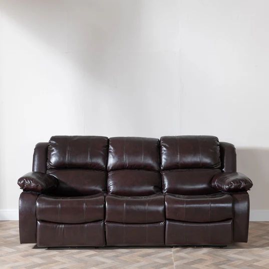 Mantua Leather 3 Seater Sofa