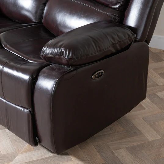 Mantua Leather 3 Seater Sofa