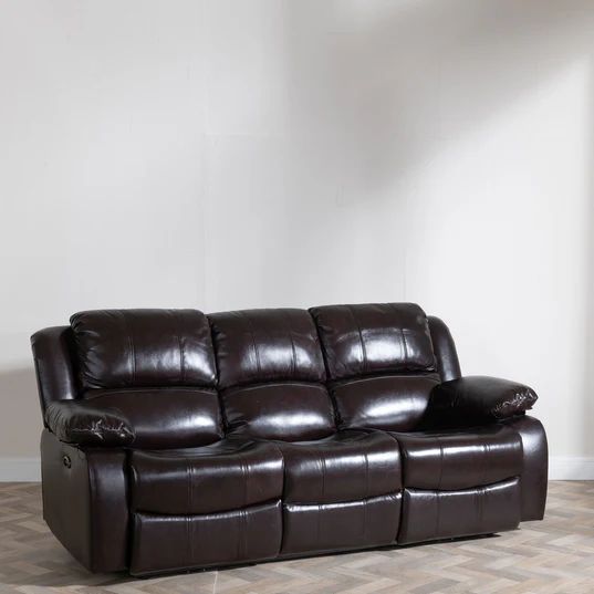 Mantua Leather 3 Seater Sofa