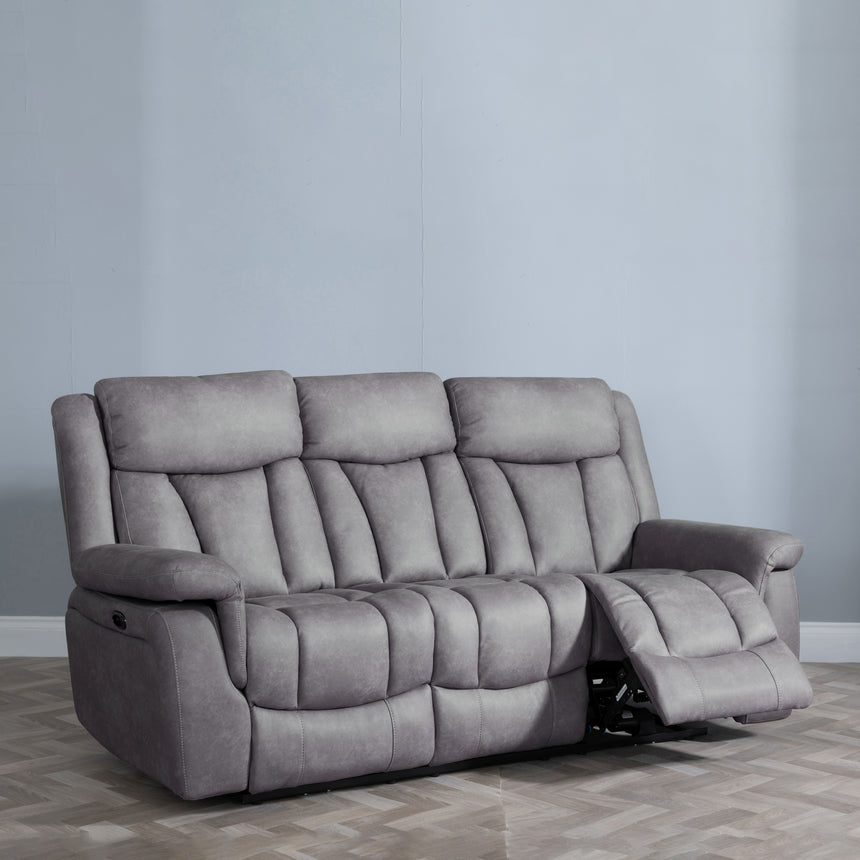 Castellana Fabric 3 Seater Electric Recliner Sofa