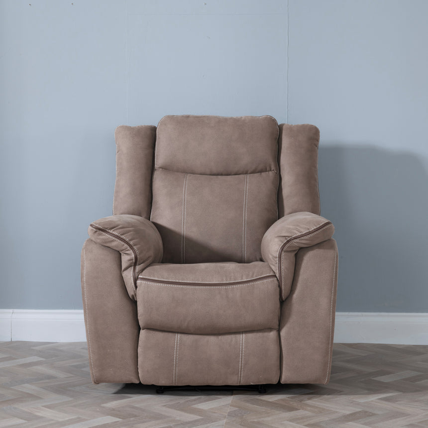 Martina Brown Fabric Recliner Armchair