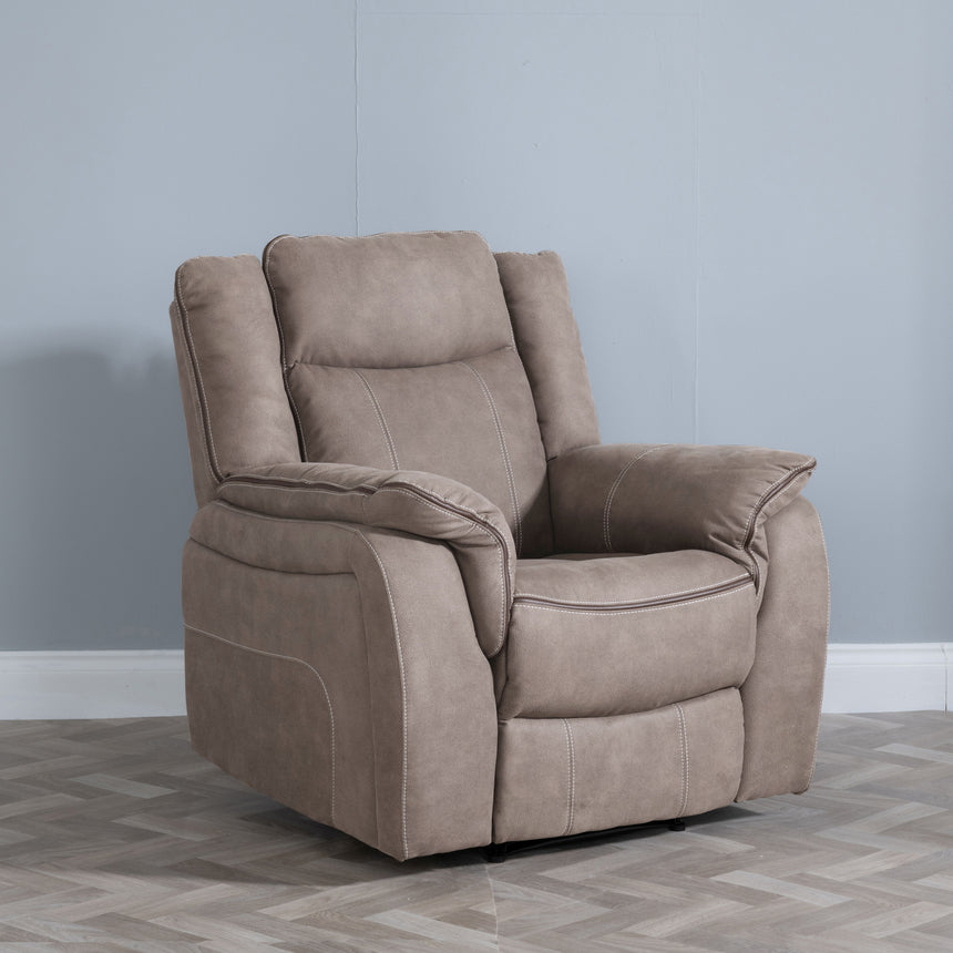 Martina Brown Fabric Recliner Armchair