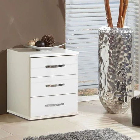 Carrara 3 Drawers Bedside Cabinet