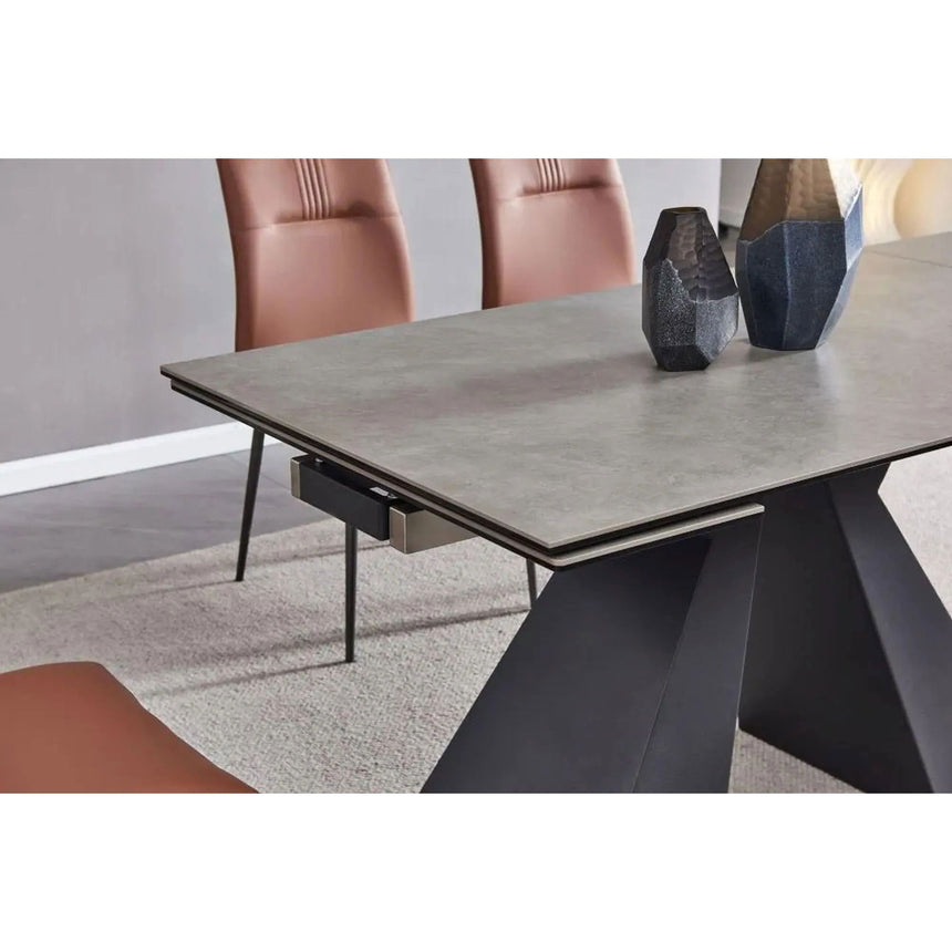 Palermo Grey Ceramic Extending Dining Table